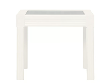 QUADRATL - Rectangular glass and aluminium side table by JANUS et Cie - view 3
